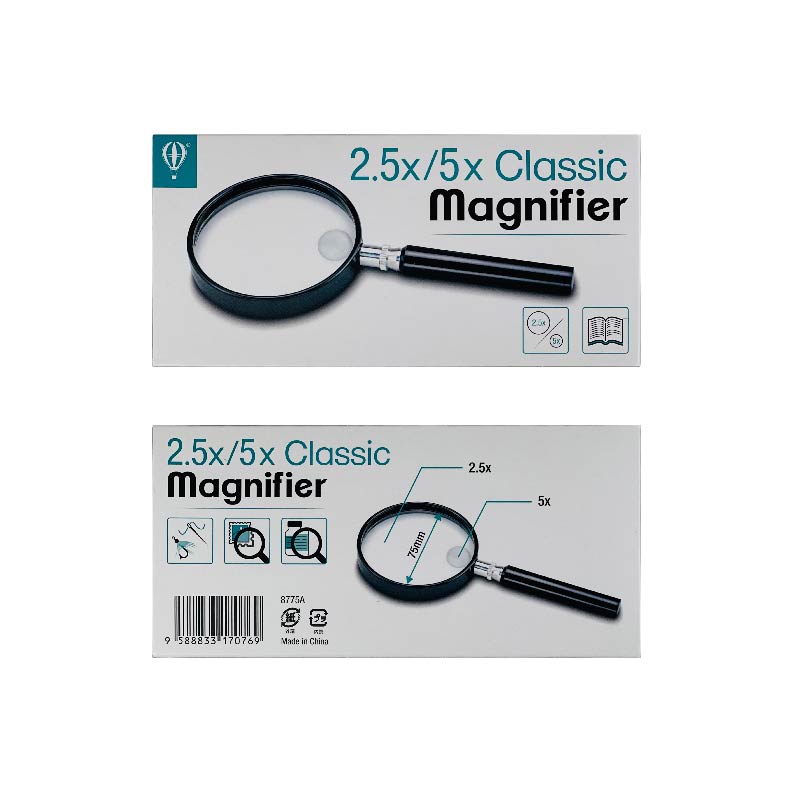Acrylic Magnifier/ Magnifying Glass 3" 2.5x/ 5x 8775A