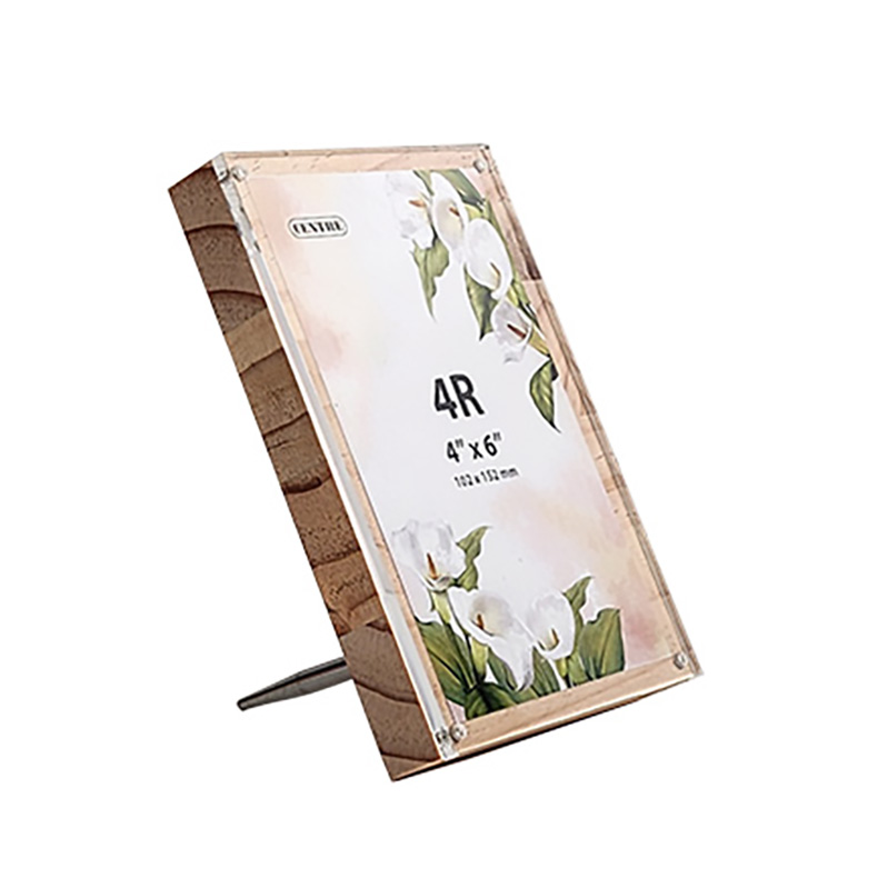 Acrylic Block With Wood Portrait