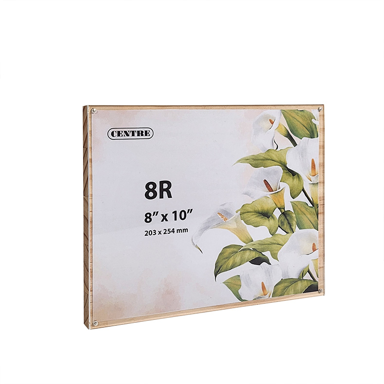 Acrylic Block with Wood 8R