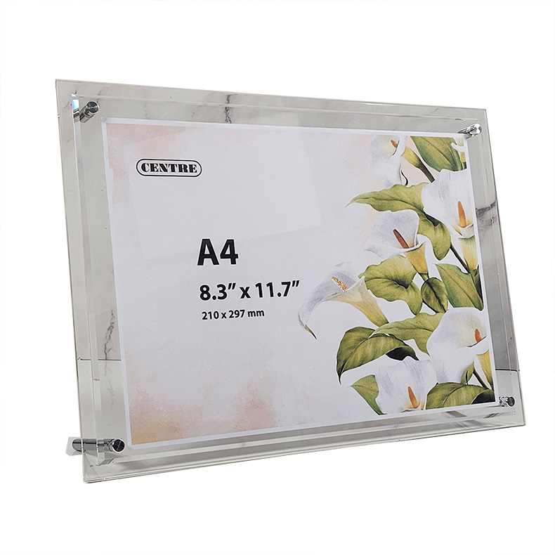 2 Layer Acrylic Frame with Stand A4